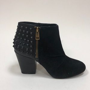 Black edgy spike heel bootie size 5.5